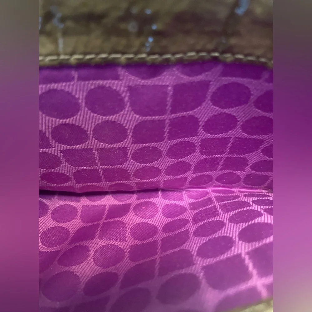 Kate Spade Rialto Place Neda Clutch / Olive Green Croc-Embossed / Vintage - Picture 11 of 11